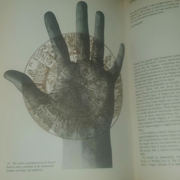 VINTAGE The BOOK of the  HAND An illustrated history of Pamistry Large Harcover - Picture 4 of 13